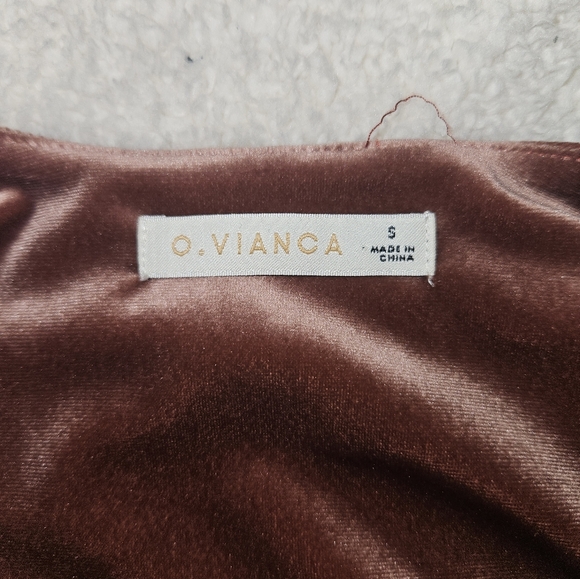 O.Vianca Velvet Mini Dress - Picture 3 of 5